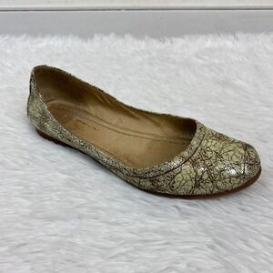 Frye Carson Ballet Flat Distressed Crackled Leather Size 7